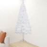 Árvore de Natal artificial de canto 240 cm PVC branco 1