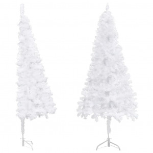 Árvore de Natal artificial de canto 240 cm PVC branco H