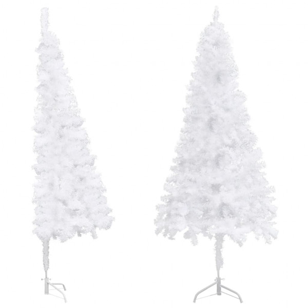 Árvore de Natal artificial de canto 240 cm PVC branco M 2
