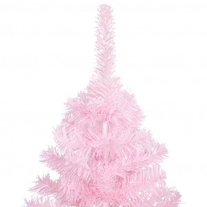 Árvore de Natal artificial com suporte 120 cm PVC rosa H