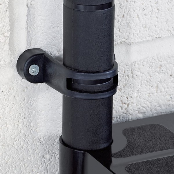 Estante de almacenaje 4 niveles negro plástico 183x30.5x130 cm M 3