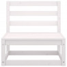Set de salón de jardín de 4 pzas blanco madera maciza de pino 4