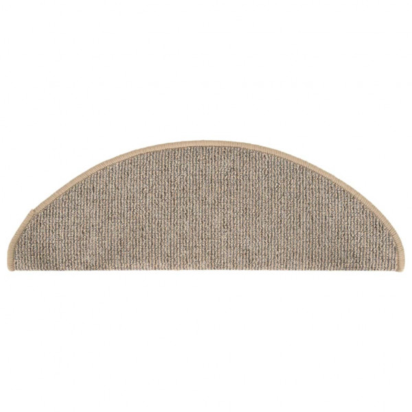 Alfombras de peldaños escalera 15 uds gris y marrón 65x21x4 cm M 5