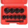 Conjunto extrator p/ parafusos e porcas danificados 11 pcs aço 3