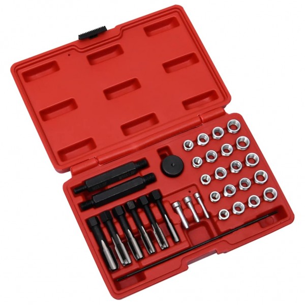 Set reparación rosca bujía incandescente 33 pzas M8 M10 M12 D