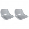 Asiento barco respaldo plegable sin cojín 2uds gris 41x51x48 cm 1