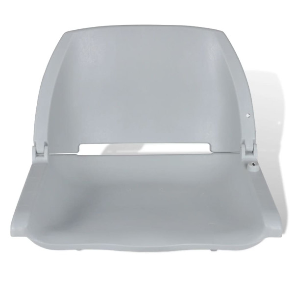 Asiento barco respaldo plegable sin cojín 2uds gris 41x51x48 cm M 3