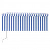 Toldo retrátil automático com estore 3x2.5 m azul e branco 4