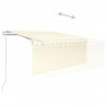 Toldo retrátil automático com estore 3x2.5 m cor creme 5