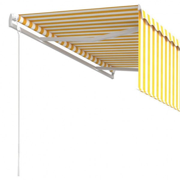 Toldo automático retráctil con persiana amarillo blanco 3x2.5m M 3