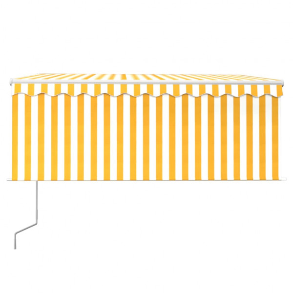 Toldo automático retráctil con persiana amarillo blanco 3x2.5m M 4
