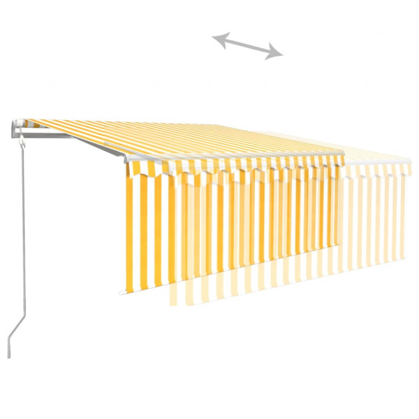 Toldo retrátil automático com estore 3x2.5 m amarelo e branco M 5