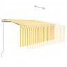 Toldo retrátil automático com estore 3x2.5 m amarelo e branco 5