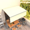 Toldo retrátil manual com estore 4x3 m cor creme 1