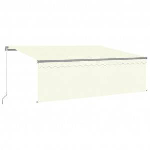 Toldo retráctil manual con persiana color crema 4x3 m H
