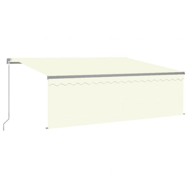 Toldo retráctil manual con persiana color crema 4x3 m M 2