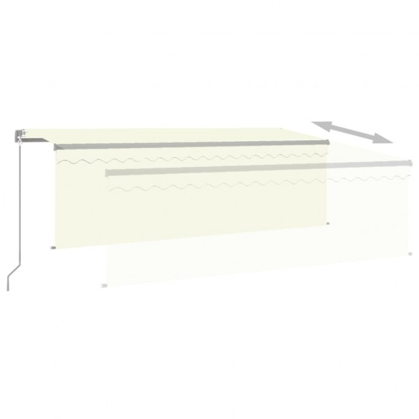 Toldo retrátil manual com estore 4x3 m cor creme M 4