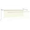 Toldo retráctil manual con persiana color crema 4x3 m 4