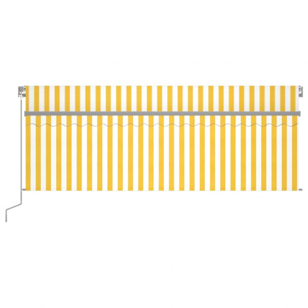 Toldo retrátil manual com estore 4x3 m amarelo e branco M 3