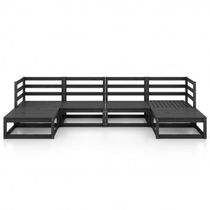 Juego de muebles de jardín 9 piezas madera pino maciza H