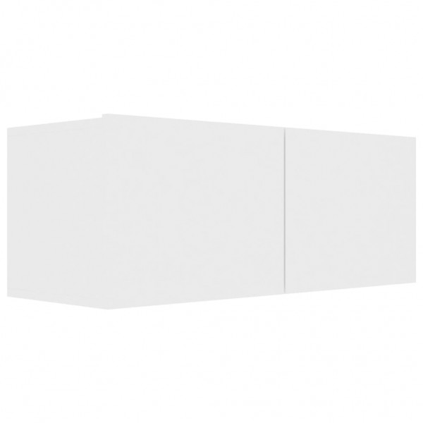 2 pcs conjunto de móveis de TV derivados de madeira branco M 4