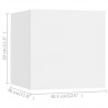 Móvel de TV de parede 8 pcs 30.5x30x30 cm branco 5