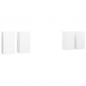 Móveis de TV 4 pcs 30.5x30x60 cm derivados de madeira branco H