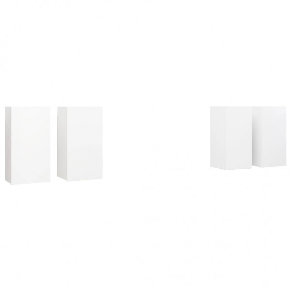 Móveis de TV 4 pcs 30.5x30x60 cm derivados de madeira branco M 2