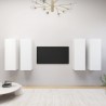 Móveis de TV 4 pcs 30.5x30x90 cm derivados de madeira branco 1