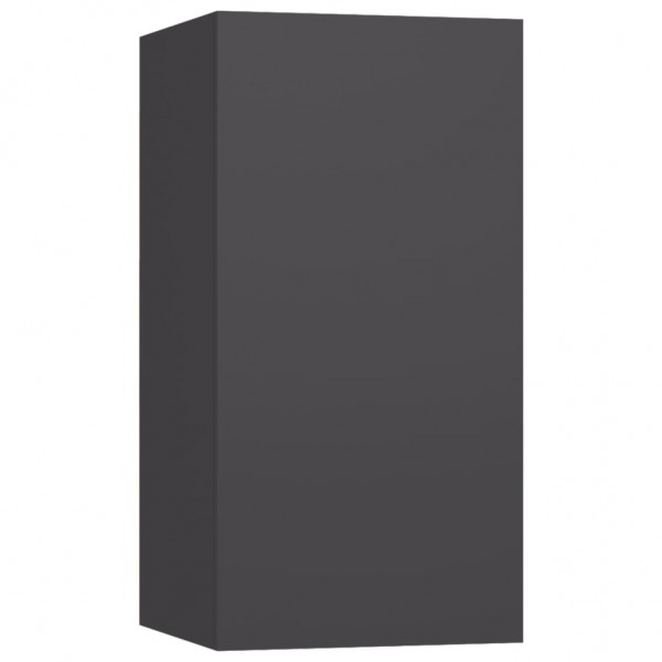 Móveis de TV 4 pcs 30.5x30x60 cm derivados de madeira cinzento M 4