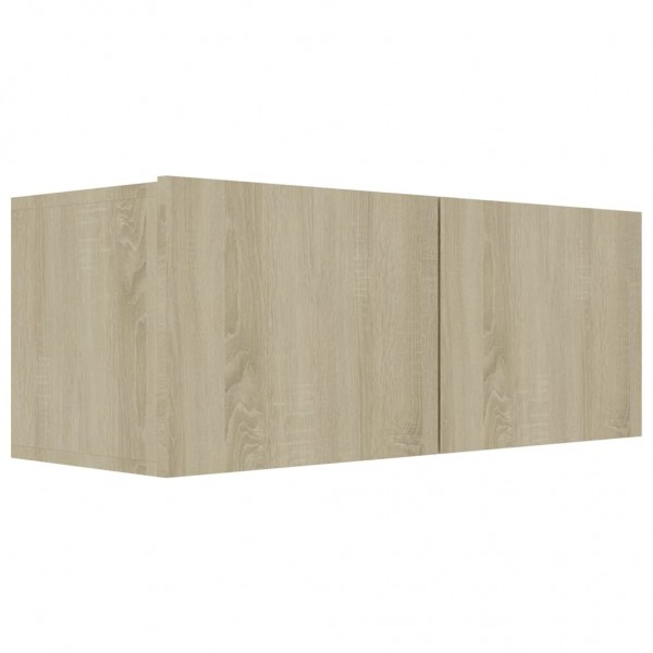 Muebles de pared de TV 3 pzas aglomerado color roble Sonoma M 4