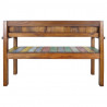 Banco de madera maciza reciclada 115 cm 4