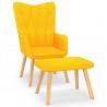 Silla de relajación taburete tela amarillo 1