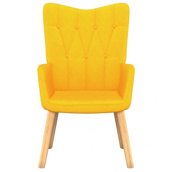 Silla de relajación taburete tela amarillo M 3