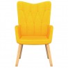 Silla de relajación taburete tela amarillo 3