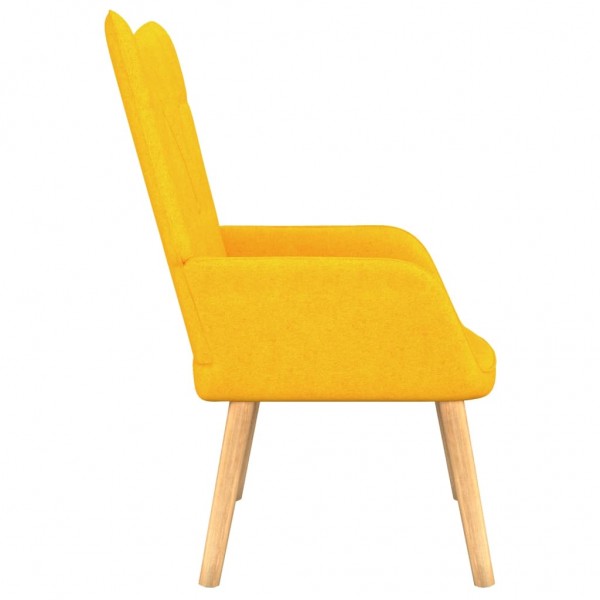 Silla de relajación taburete tela amarillo M 4