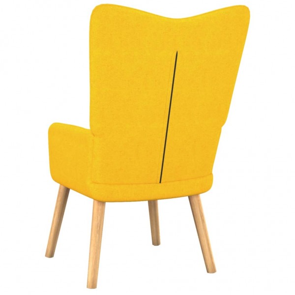 Silla de relajación taburete tela amarillo M 5