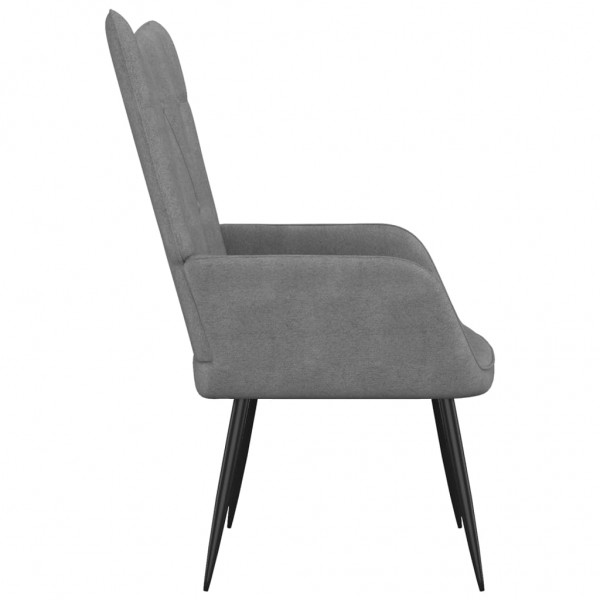 Silla de relajación de tela gris oscuro M 3