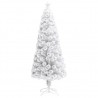 Árbol de Navidad artificial con luces fibra óptica blanco 210cm 3