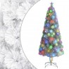 Árbol de Navidad artificial con luces fibra óptica blanco 240cm 1