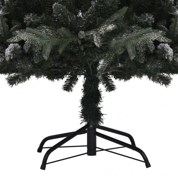 Árbol de Navidad artificial con nieve PVC y PE verde 150 cm M 4