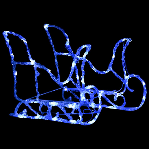 Decoração de Natal renas e trenó acrílico 280x28x55 cm M 4