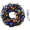 Cordão de luzes 400 LEDs 40m 8 efeitos iluminação multicor 1