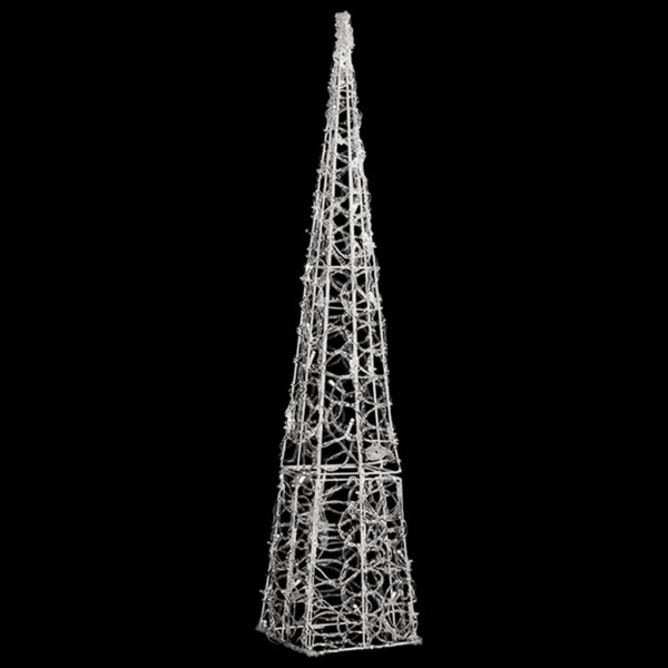 Cone de iluminação decorativo c/ LEDs acrílico 90 cm branco frio M 2