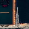 Cone de iluminação decorativo c/ LEDs acrílico 90 cm branco frio 3