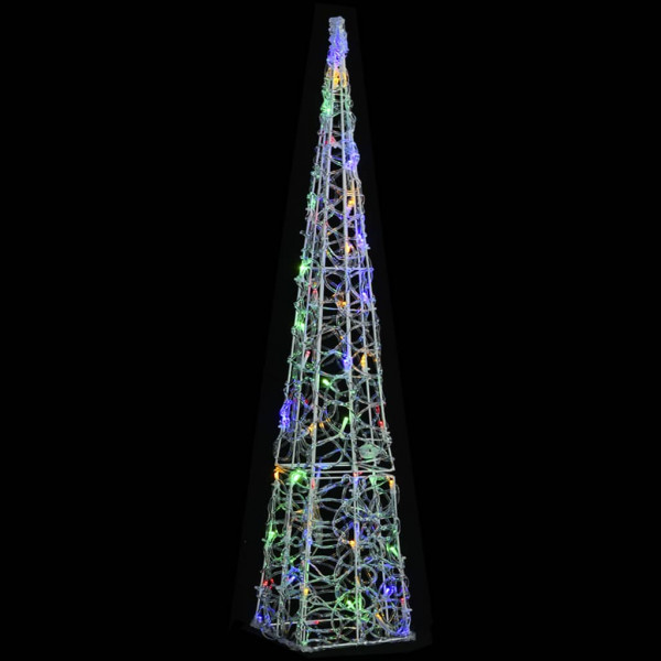 Cone de iluminação decorativo c/ LEDs multicor acrílico 90 cm M 2