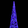 Cone de iluminação decorat. c/ LEDs azuis acrílico 120 cm 4