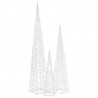 Cono de luz LED decorativo acrílico blanco frío 60/90/120 cm 5