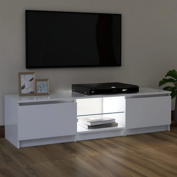 Mueble para TV con luces LED blanco 120x30x35.5 cm M 6
