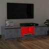 Mueble de TV con luces LED gris hormigón 120x30x35.5 cm 3